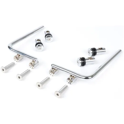 Bracket for flyscreen -MOTO NOSTRA, w=340mm, h=105mm- Vespa PX80, PX125, PX150, PX200, T5 Classic, LML 125/150 Star/Stella - chr