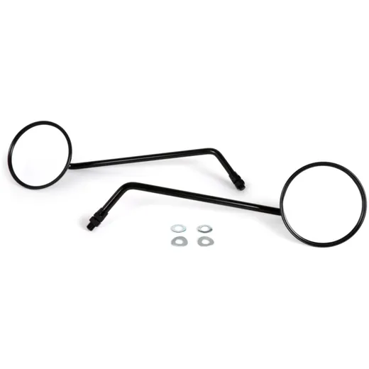 Mirror -BGM PRO, Ø=105mm- Vespa V50, 50N, PV125, ET3, Rally, Sprint, PX, Super, TS125, GT125, GTR125, GL150, SS180 - black, pair