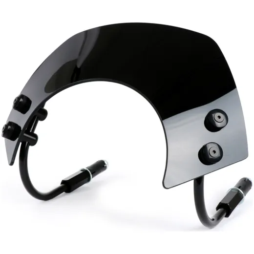 Windschutzscheibe mit schwarzen Haltern Moto Nostra b=340mm, h=105mm Vespa GTS 125-300 HPE (2019-)ccm schwarz getöntes Glas 5074