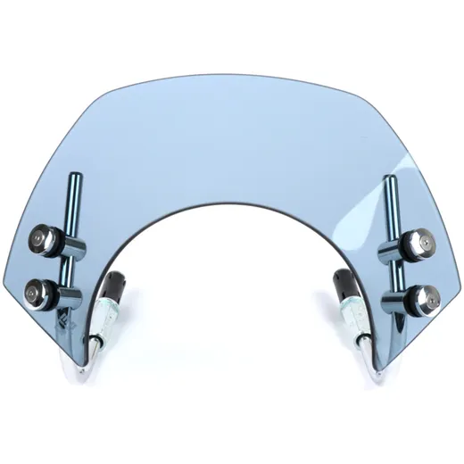 Flyscreen with chromed brackets -MOTO NOSTRA, w=340mm, h=105_3