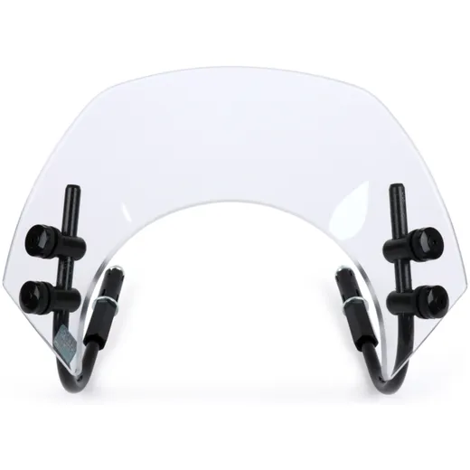 Flyscreen with black brackets -MOTO NOSTRA, w=340mm, h=105mm_2