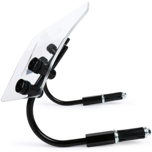 Flyscreen with black brackets -MOTO NOSTRA, w=340mm, h=105mm_1
