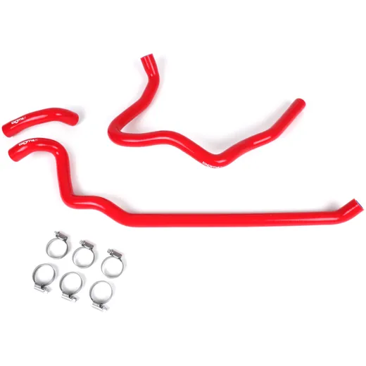 Kühlerschlauch-Set BGM PRO Silikon 180°C Vespa GT 125-200, Vespa GTL 125-200, Vespa GTS 125-300, Vespa GTV 125-250 rot 50838