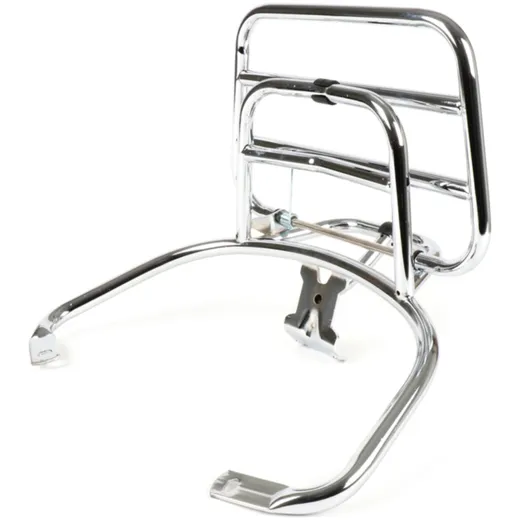 Rear rack, fold down -MOTO NOSTRA- Vespa LX50, LX125, LX150, Vespa LXV50, LXV125, Vespa S50, S125, S150 - chrome 50857