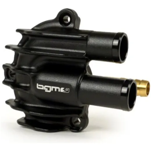 Wasserpumpendeckel BGM PRO Faster Flow schwarz eloxiert für Vespa GT, GTS, GTL, GTV 125-300, GTS300 HPE 51177