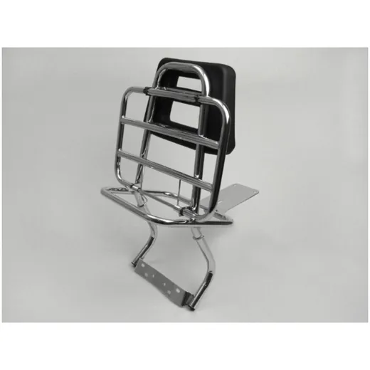 Rack with backrest -MOTO NOSTRA- Vespa PX80, PX125, PX150, PX200 - chrome 51562