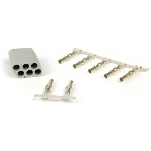 Stecker für Kabelbaum BGM PRO, 6 Steckkontakte Vespa, Piaggio, Gilera Stecker 51600