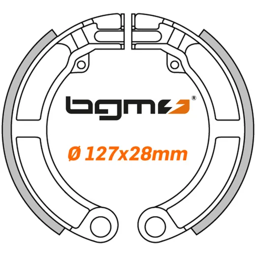 Bremsbacken BGM PRO Ø=127x28mm Vespa 8" hinten, 2 Aufnahmen,_1