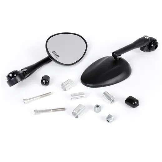 Spiegel Set Moto Nostra 1405, Aluminium CNC, Oval, Lenkerend_1