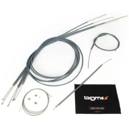 Cable set -BGM ORIGINAL, PE inner liner- Lambretta LI, LIS, SX, TV (series 2-3) 51720