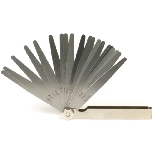 Feeler gauge -UNIVERSAL- 20 blades, metal - 0.05-1.00mm + 0.002-0.040 inch 51752