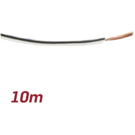 Electric wire -UNIVERSAL 0.85mm²- 10m - white/black 52106_2