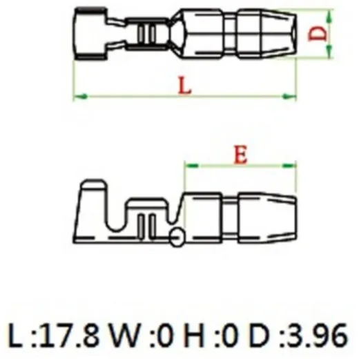 Kabelschuh Rundstecker 4mm Ø=0,5-1,0mm² 10stk. 52153_1