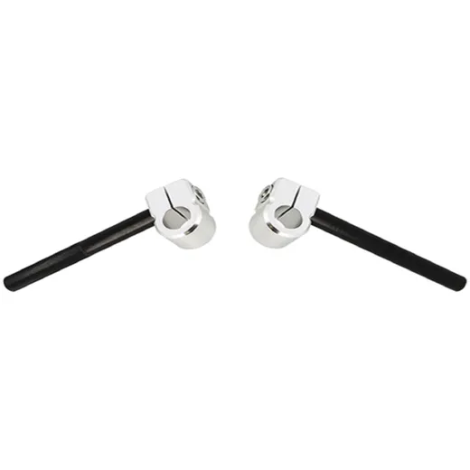 Stummellenker / Lenker Doppler 2-teilig, 22mm Aluminium schwarz D.28mm Klemmung für Mofa 52451