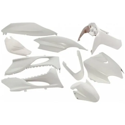 fairing kit EDGE 9-piece white metallic for MBK Mach G, Yamaha Jog R, Jog R 52515 fairing kit EDGE 9-piece white metallic for MBK Mach G, Yamaha Jog R, Jog R 52515