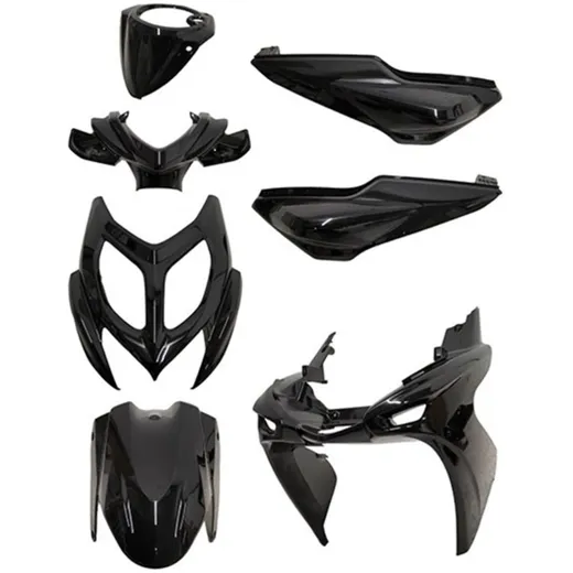 Verkleidungskit 7-teilig schwarz glänzend für Yamaha Aerox, MBK Nitro 2013-2017 53120