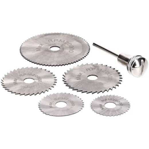 HSS saw blades for rotary grinder Silverline 6-piece set D=22, 25, 32, 35 and 44mm 53194