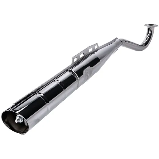 Auspuff chrom 28mm mit Logo für Puch Maxi 53571