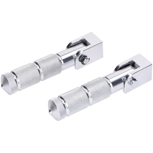 Fußrasten Satz Sozius CNC silber für Beta RR 50 (mit Halteru_2