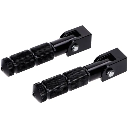 Pillion footrest set CNC black with bracket for Beta RR 50, _2