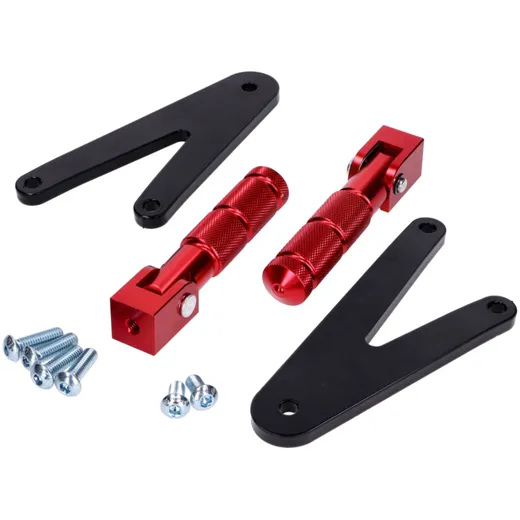 Fußrasten Satz Sozius CNC rot für Beta RR 50 (mit Halterung) 53834