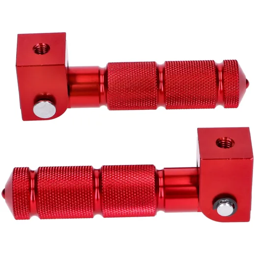 Fußrasten Satz Sozius CNC rot für Beta RR 50 (mit Halterung)_3