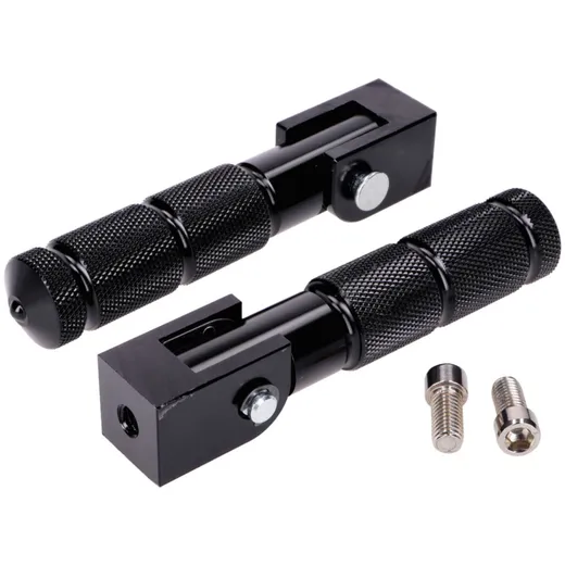 Pillion footrest set CNC black for Beta RR 50, RR 125 2021- _1