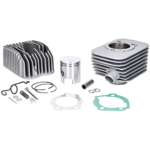 Cylinder kit tuning d=43mm 63cc, 12mm piston pin incl. cylinder head and decompression valve for Piaggio Ciao, Bravo, Boxer, Si Cylinder kit tuning d=43mm 63cc, 12mm piston pin incl. cylinder head and decompression valve for Piaggio Ciao, Bravo, Boxer, Si