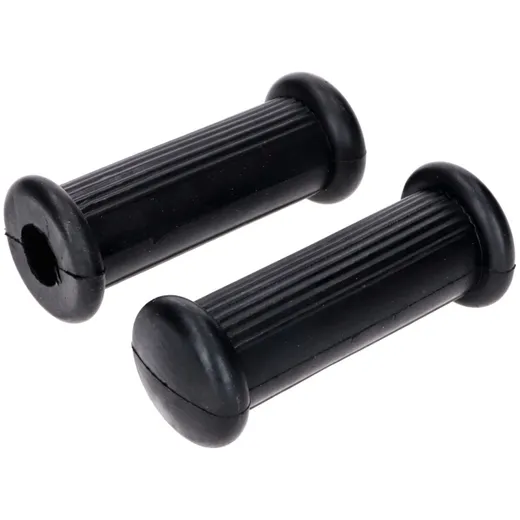 Footrest rubber set longitudinally ribbed black for Simson 53900