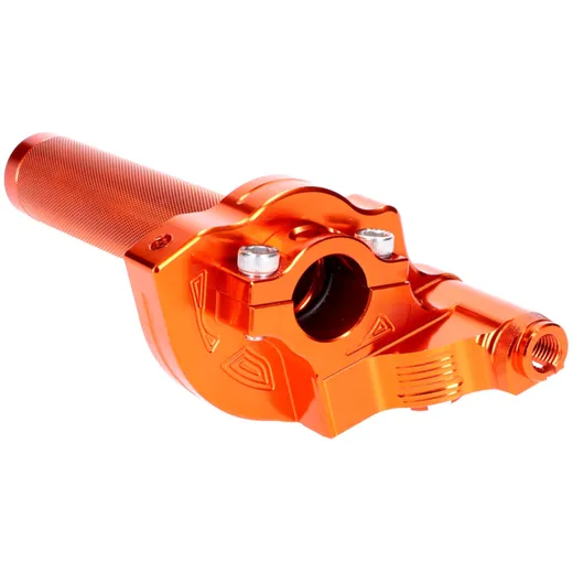 Kurzhubgasgriff orange CNC für 22mm Lenker für Mofa, Moped 5_1