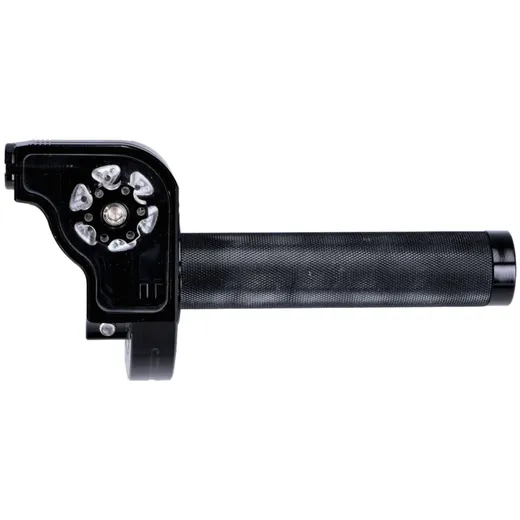 Kurzhubgasgriff schwarz CNC für 22mm Lenker für Mofa, Moped _3