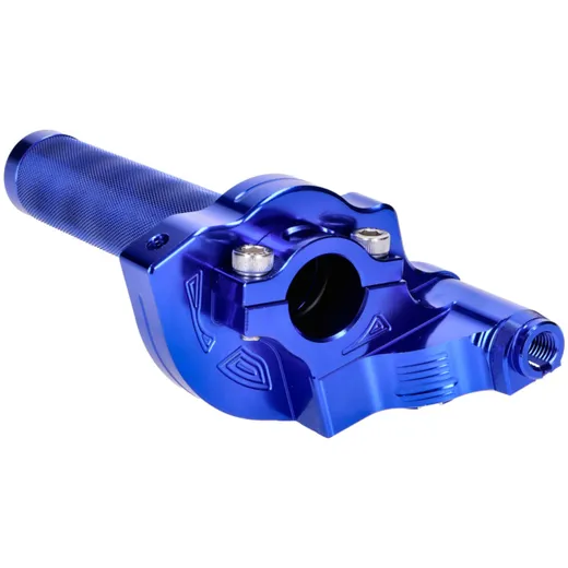 Short-stroke throttle grip blue CNC for 22mm handlebars for _1