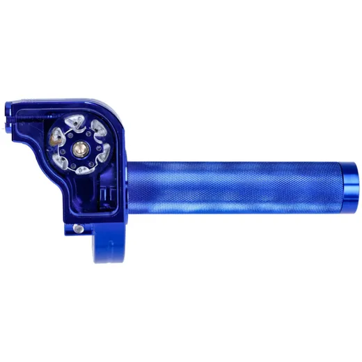 Short-stroke throttle grip blue CNC for 22mm handlebars for _3