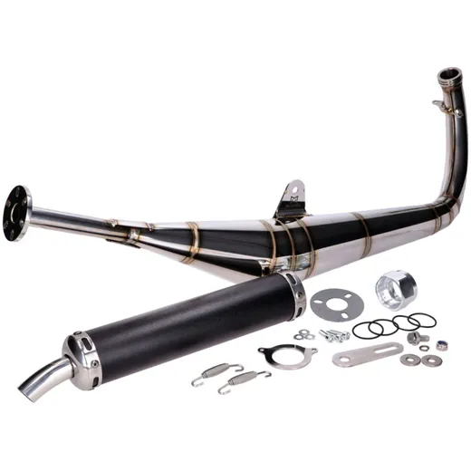 Exhaust system Motegra Racing for 60-110cc golden seams incl. rear silencer for Simson S50, S51, S70 54207