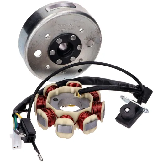 Alternator stator incl. flywheel for China 4-stroke GY6 Euro_1