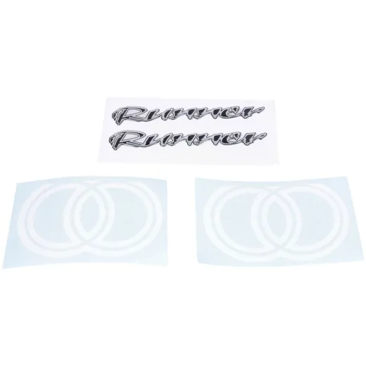 Aufkleberset 3D schwarz 4-teilig für Gilera Runner 50 / 125 / 180 54355