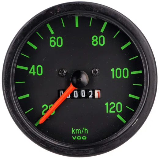Tachometer 120km/h schwarz/grün für Kreidler, Hercules, Puch_1