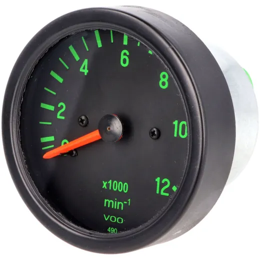 Rev counter 12,000 rpm black/green for Kreidler, Hercules, Puch, Zündapp 54373 Rev counter 12,000 rpm black/green for Kreidler, Hercules, Puch, Zündapp 54373