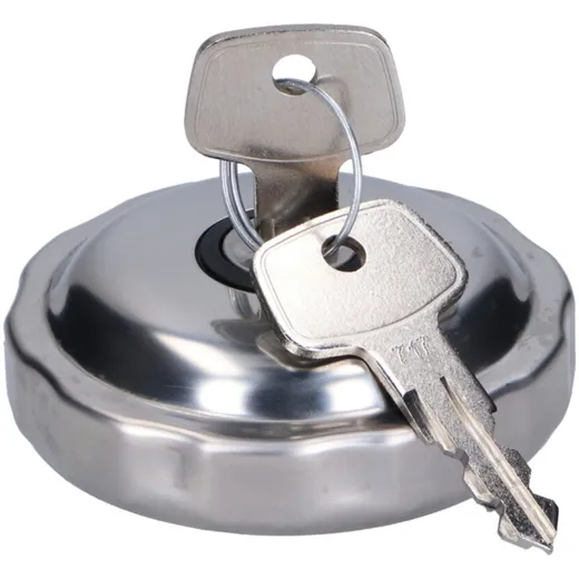 Tankdeckel mit Schloss 40mm chrom für Puch Maxi, Tomos 54418_2