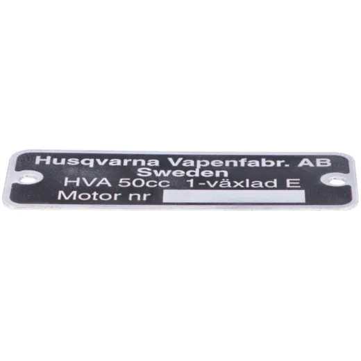 Nameplate HVA 50x18mm for Husqvarna 50cc 1-speed 54420_1