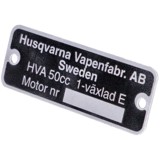 Nameplate HVA 50x18mm for Husqvarna 50cc 1-speed 54420_2