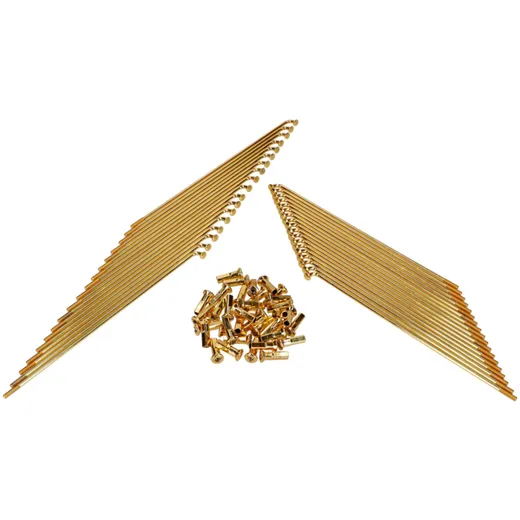 Speichen Satz 171mm / 177mm gold für Simson S50, S51, S70, S53, S83 Enduro 54843