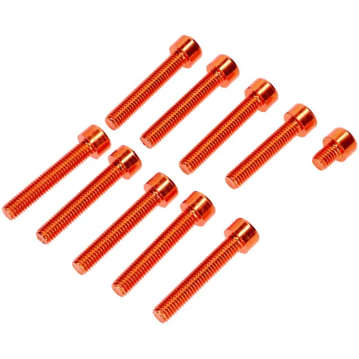 Screw set M6 orange anodized engine cover for Simson S50, S51, S70, S53, S83 Enduro 54858