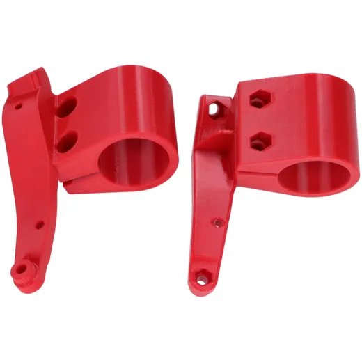 Bracket headlight mask set right and left red for Derbi Send_2