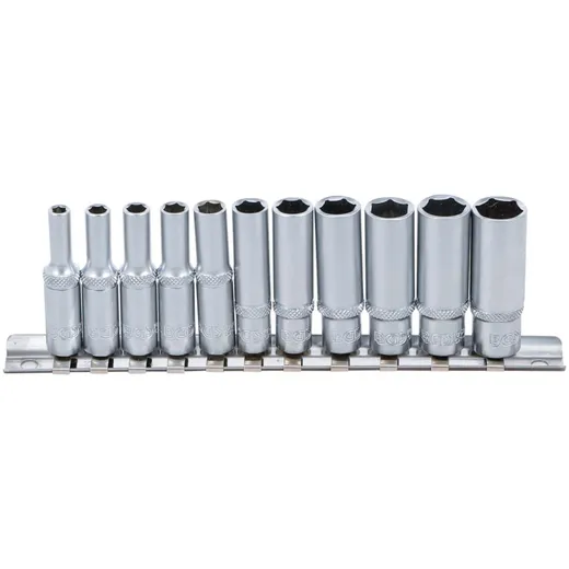 Socket wrench set long 11-piece metric 1/4 inch 4-13mm 54941