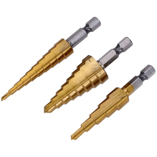 Stufenbohrer HSS titanbeschichtet 3-20mm 3-teilig 54979_1