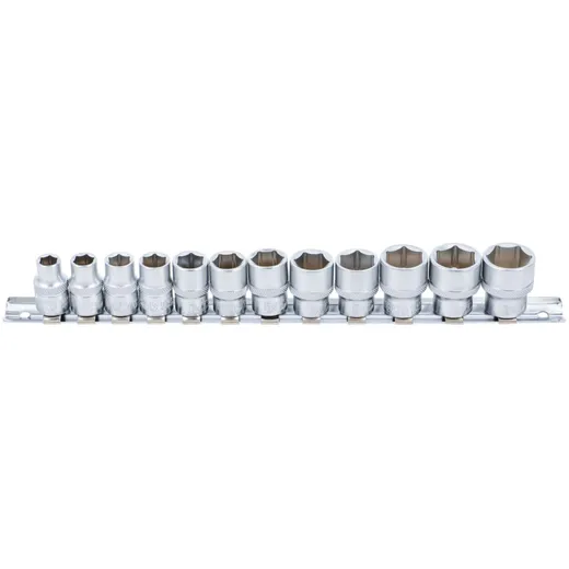 Socket wrench set metric 3/8 inch, short 8-19mm 12-piece 54987