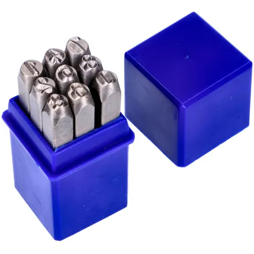 Impact numbers set 5mm DIN1451 9-piece 55042
