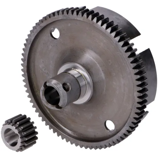 Kupplungskorb Top Racing Version Racing mit Antriebsritzel 76Z / 17Z gerade verzahnt für Zündapp 50ccm 2T 4/5-Gang 55099