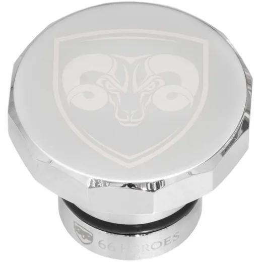 Tankdeckel 66Heroes eckig Chrom für Puch Maxi 55381